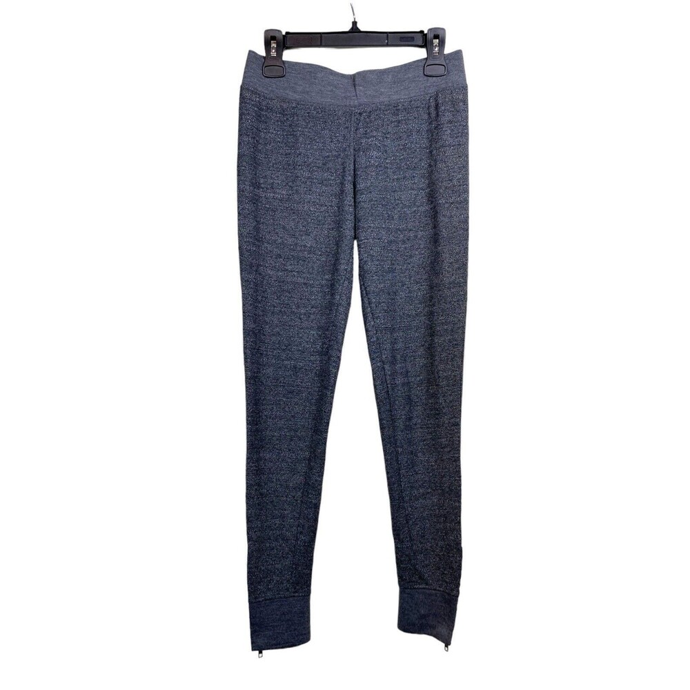 Free People Jogger Sweatpants Sz S Charcoal Heathered Gray Ankle Zip Pull On